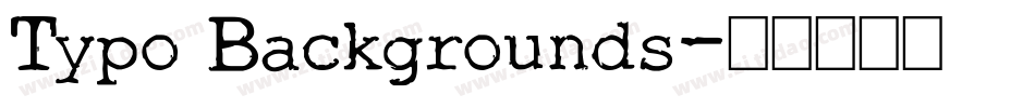 Typo Backgrounds字体转换